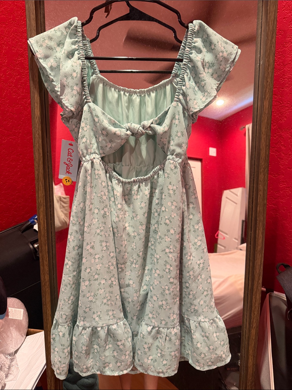 Cat & Jack Mint Floral Ruffle Dress — image 2 of 2
